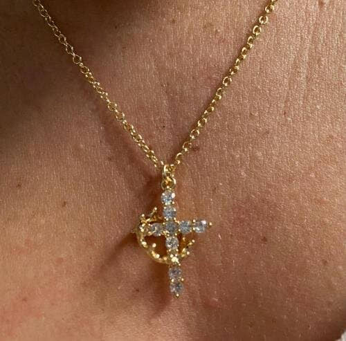 Eterna Crown & Cross Necklace™