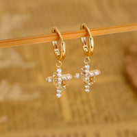 Eterna Crown & Cross Earrings™