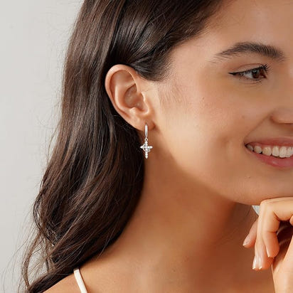 Eterna Crown & Cross Earrings™