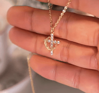 Eterna Cross & Crown Necklace™