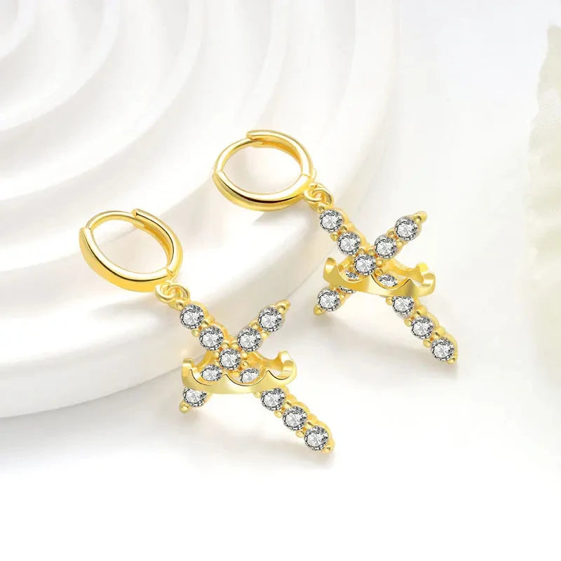 Eterna Crown & Cross Earrings™