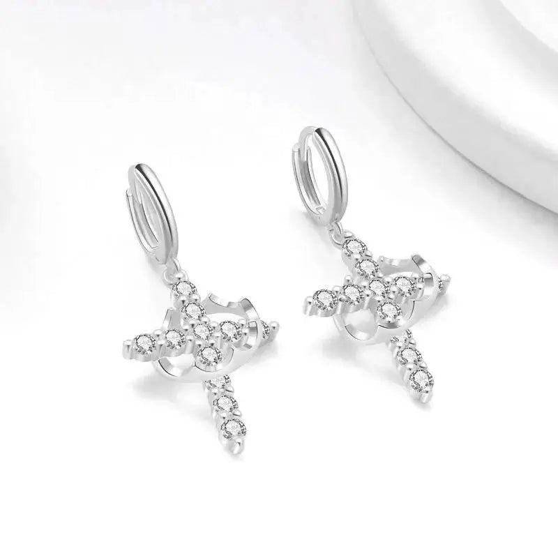 Eterna Crown & Cross Earrings™