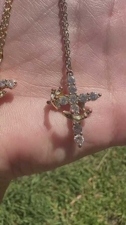 Eterna Cross & Crown Necklace™